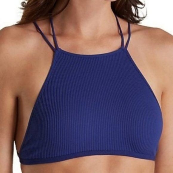 FP High Neck Bralette Ribbed Seamless Cutout Caged Bar - Picture 2 of 5